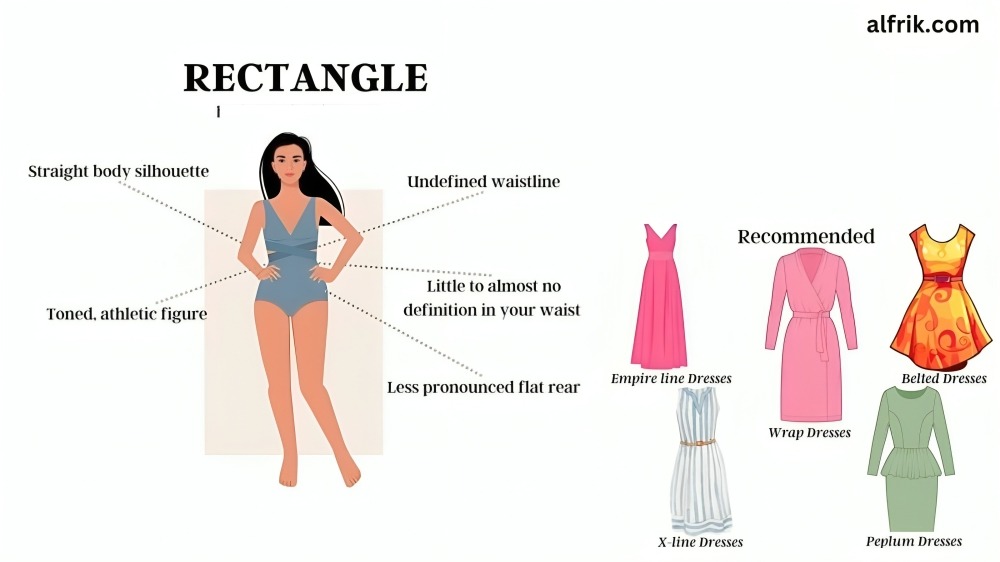 Dressing for a rectangle body shape best sale