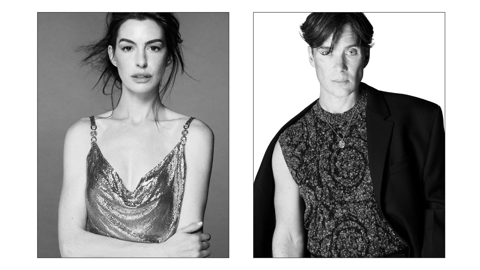 Anne Hathaway & Cillian Murphy Featured in Versace’s Latest Icons Campaign