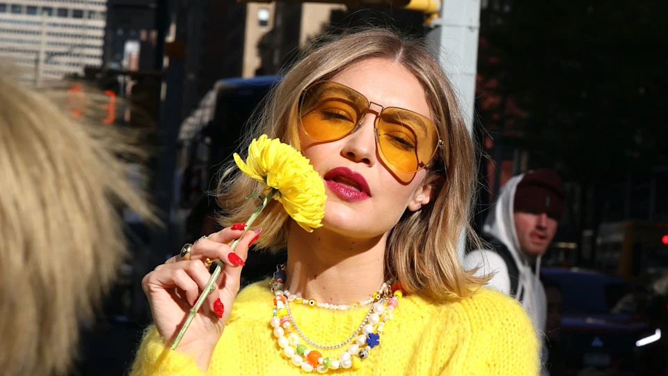 Gigi Hadid in her Latest Maybelline Campaign Shoot at New York City’s Busy Streets